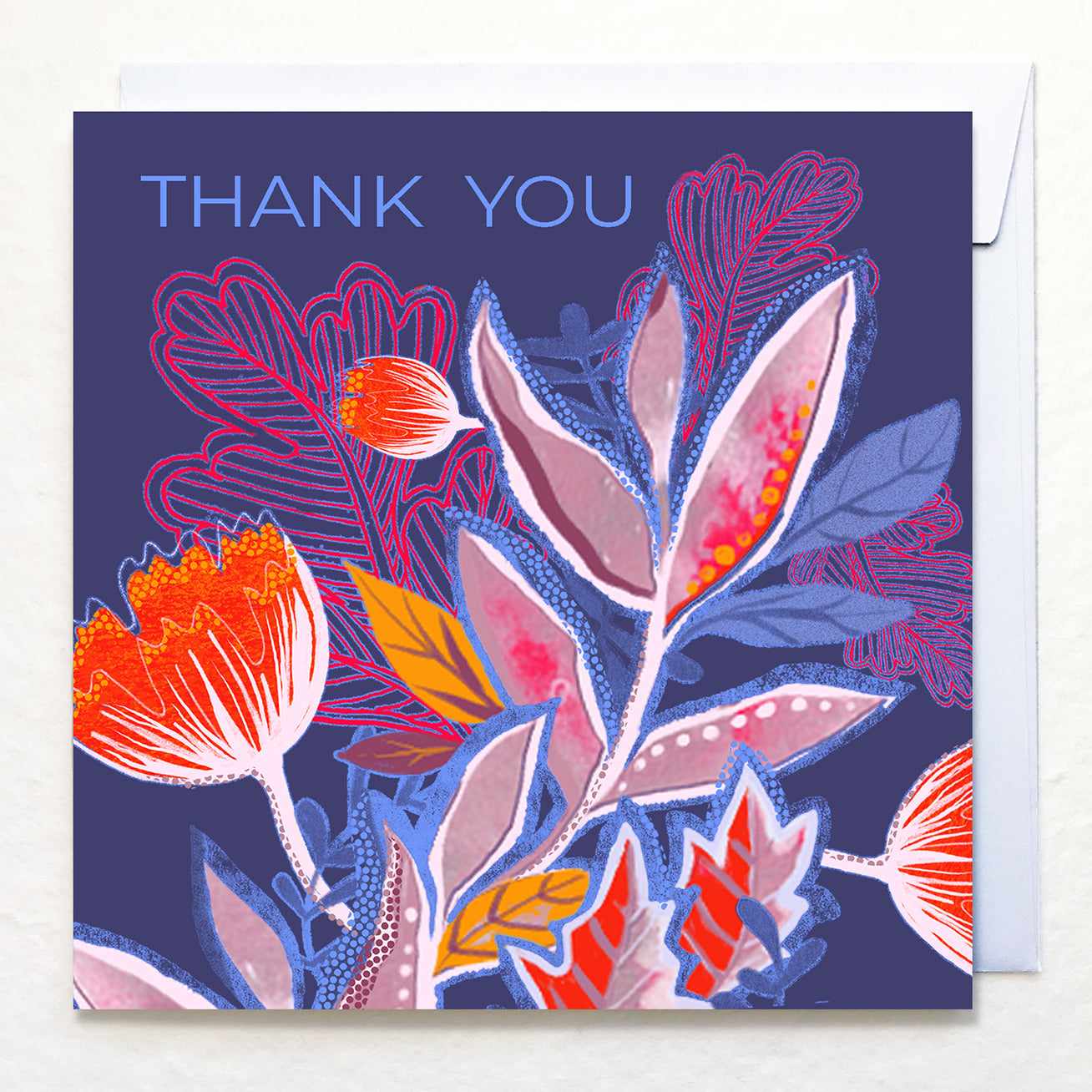 Greetings Card - "Anemone Trellis" Thank You