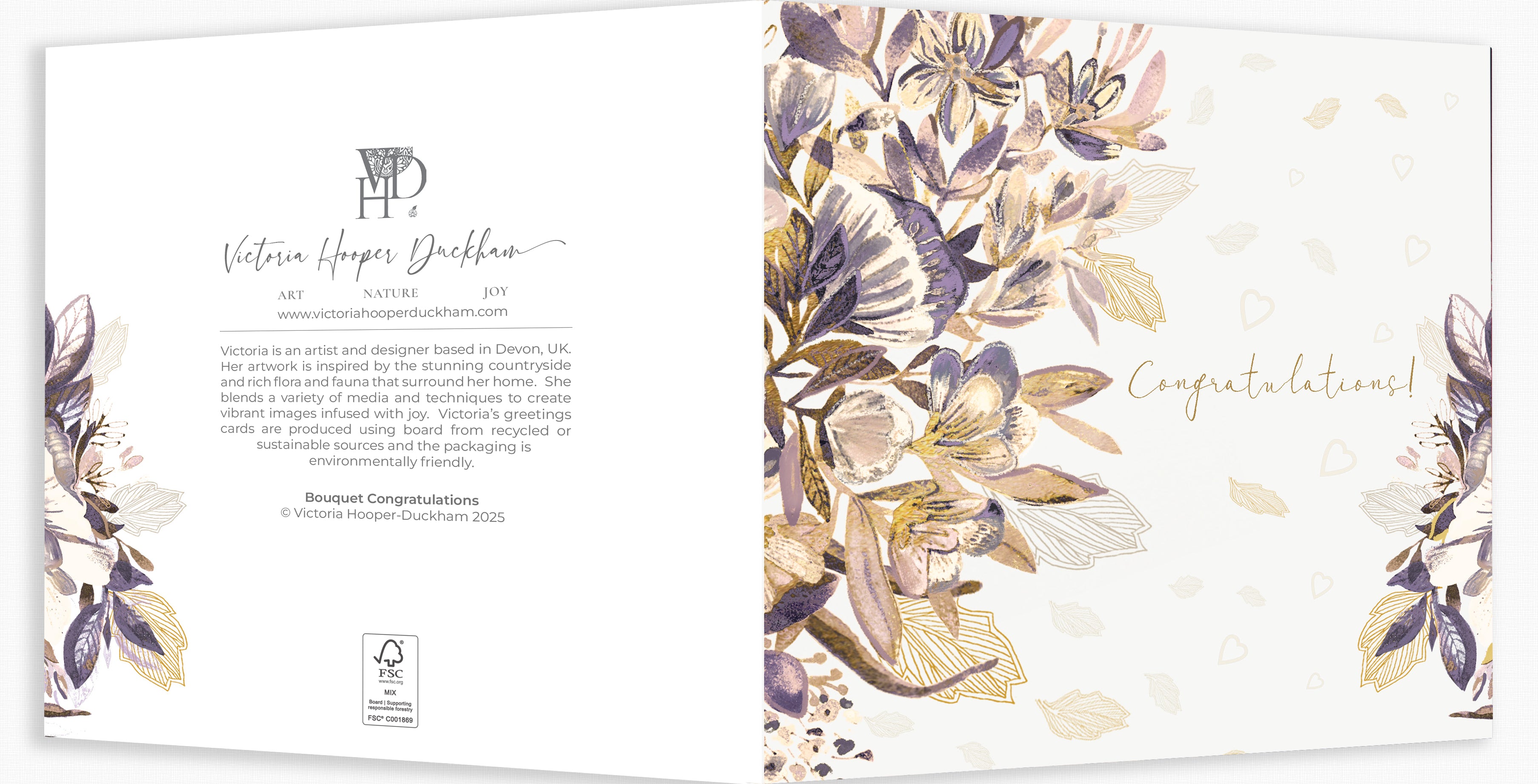 Greetings Card - "Bouquet Congratulations"