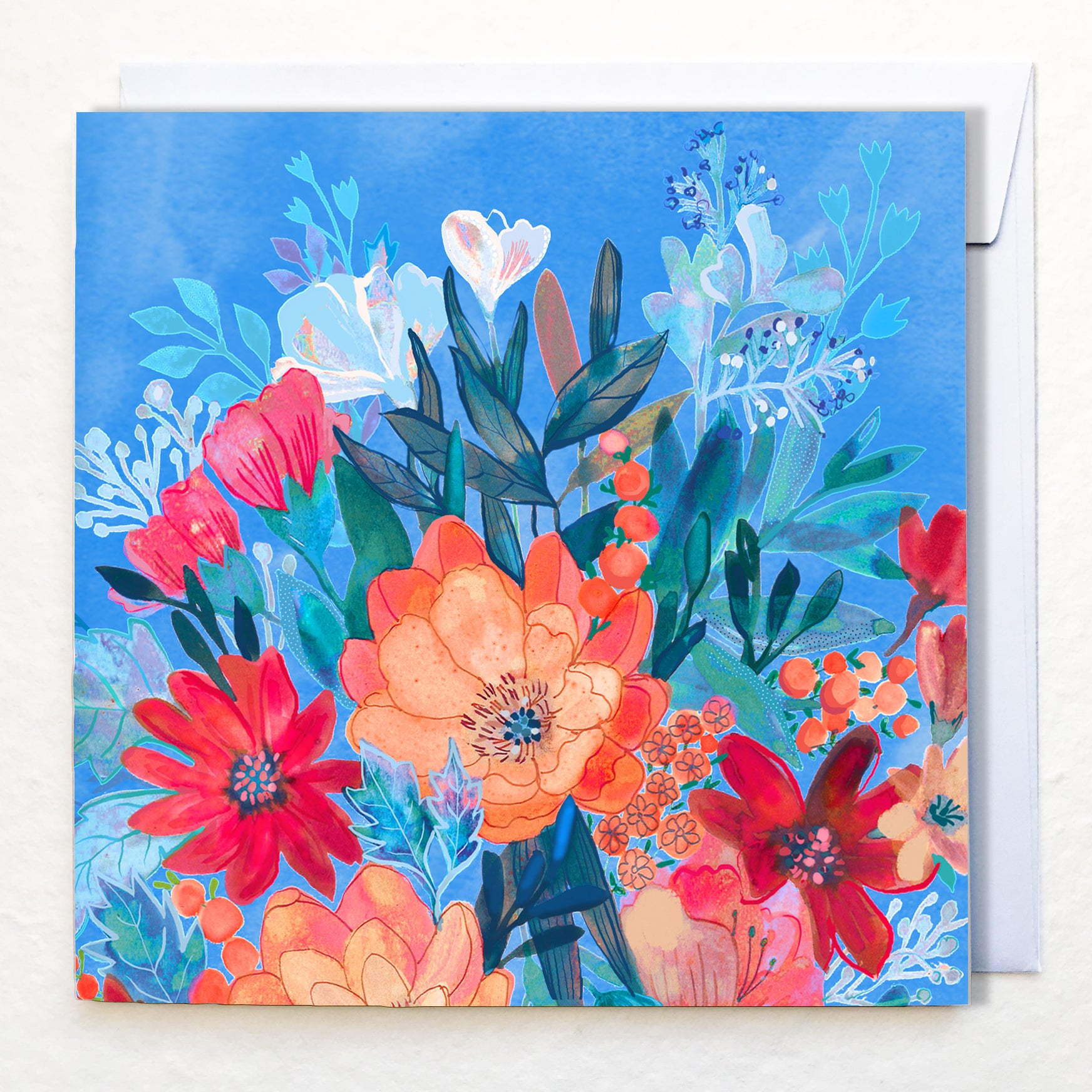 Greetings Card - "Camellia Bouquet"