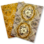Small Notebooks - "Gold and Cream Camellia Spray" Two pack