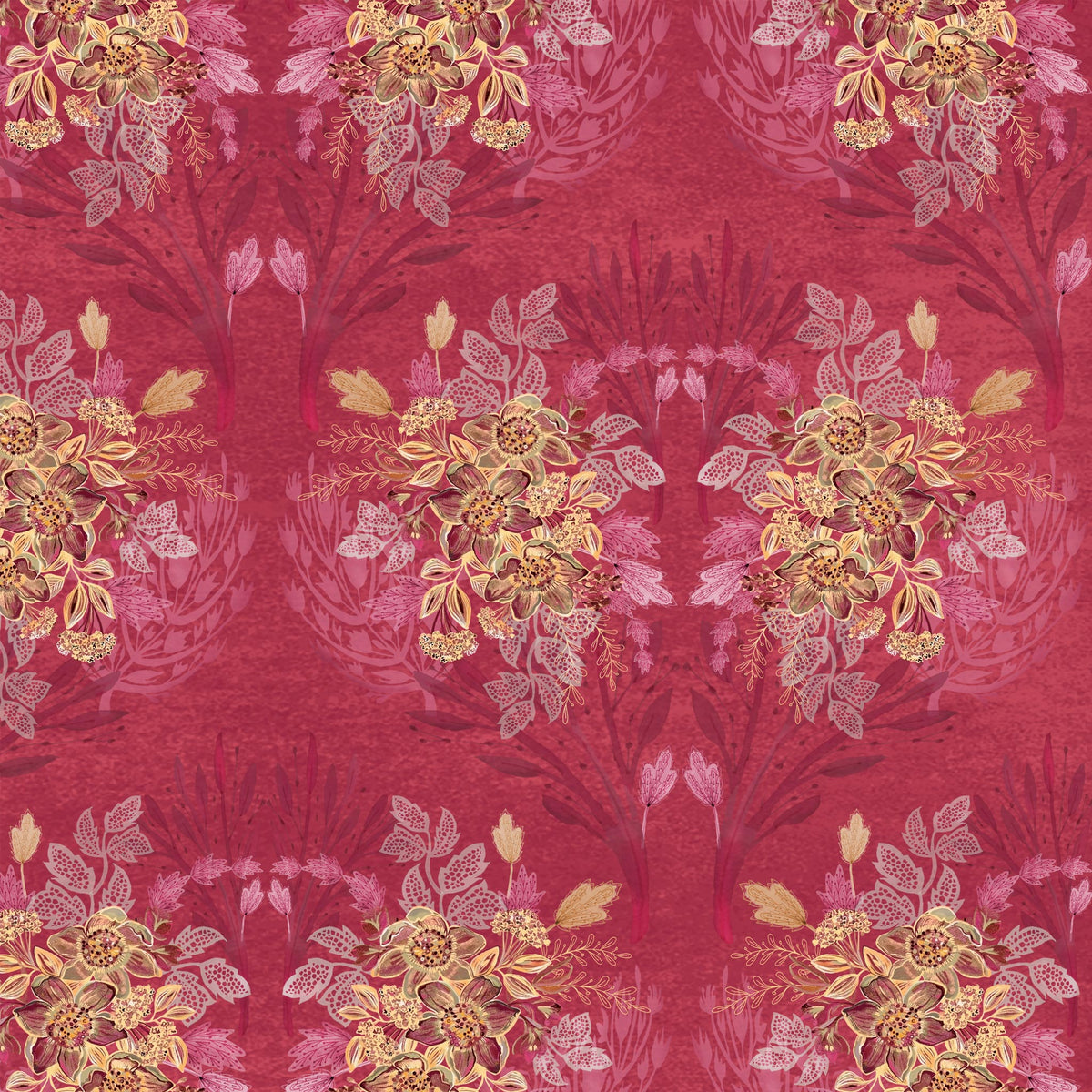 Gift Wrap - "Clematisy Gold"