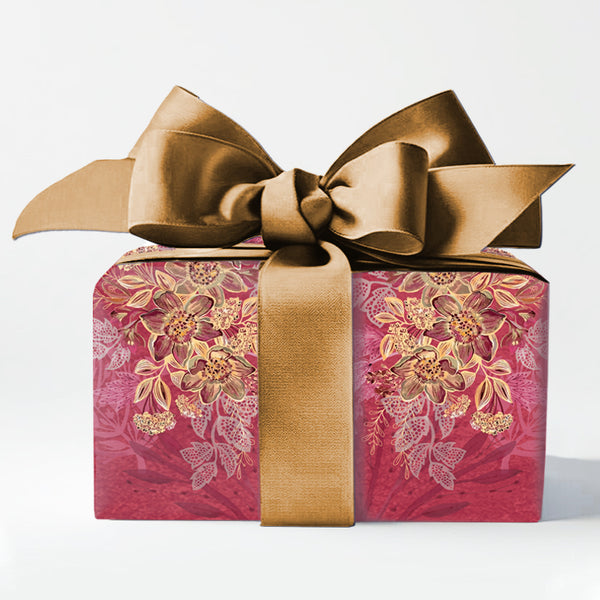 Gift Wrap - "Clematisy Gold"