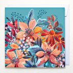 Greetings Card - "Dahlias"