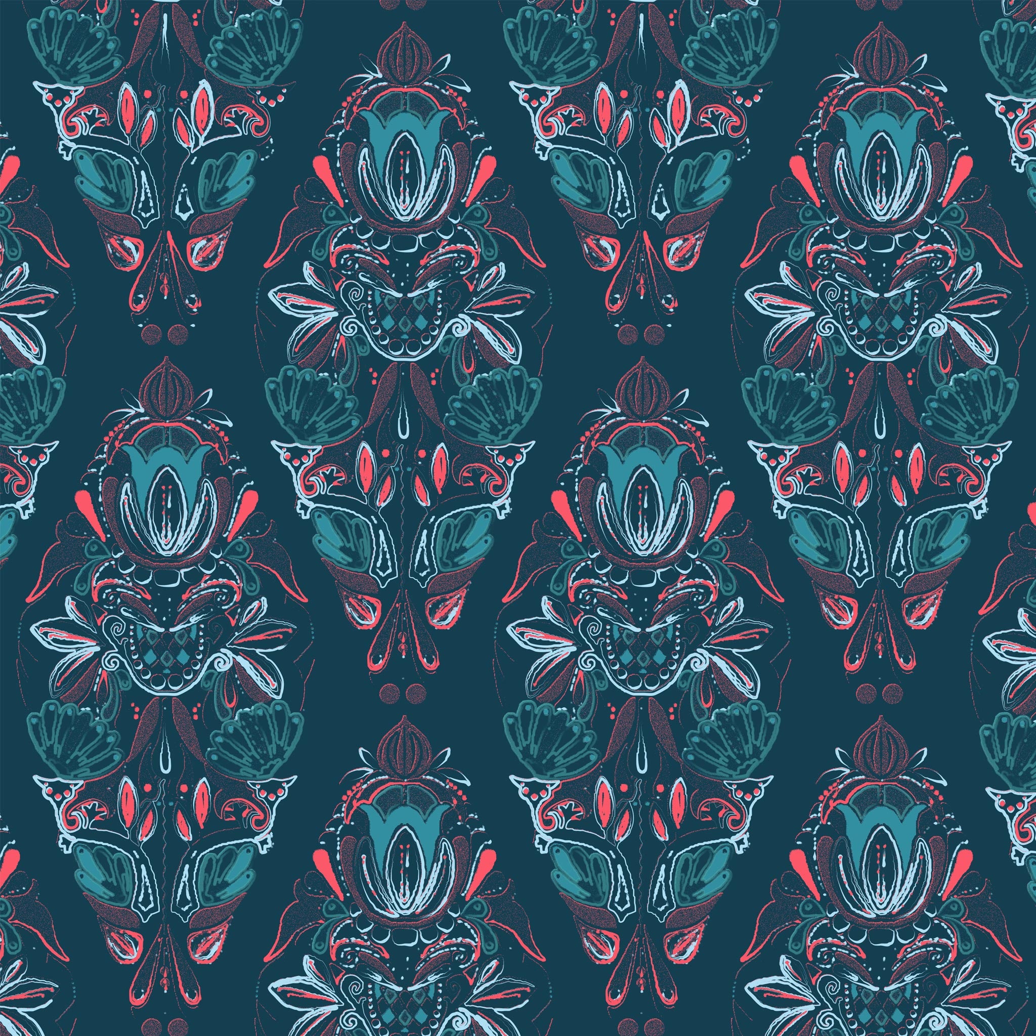 Gift Wrap - "Damask Diamonds"
