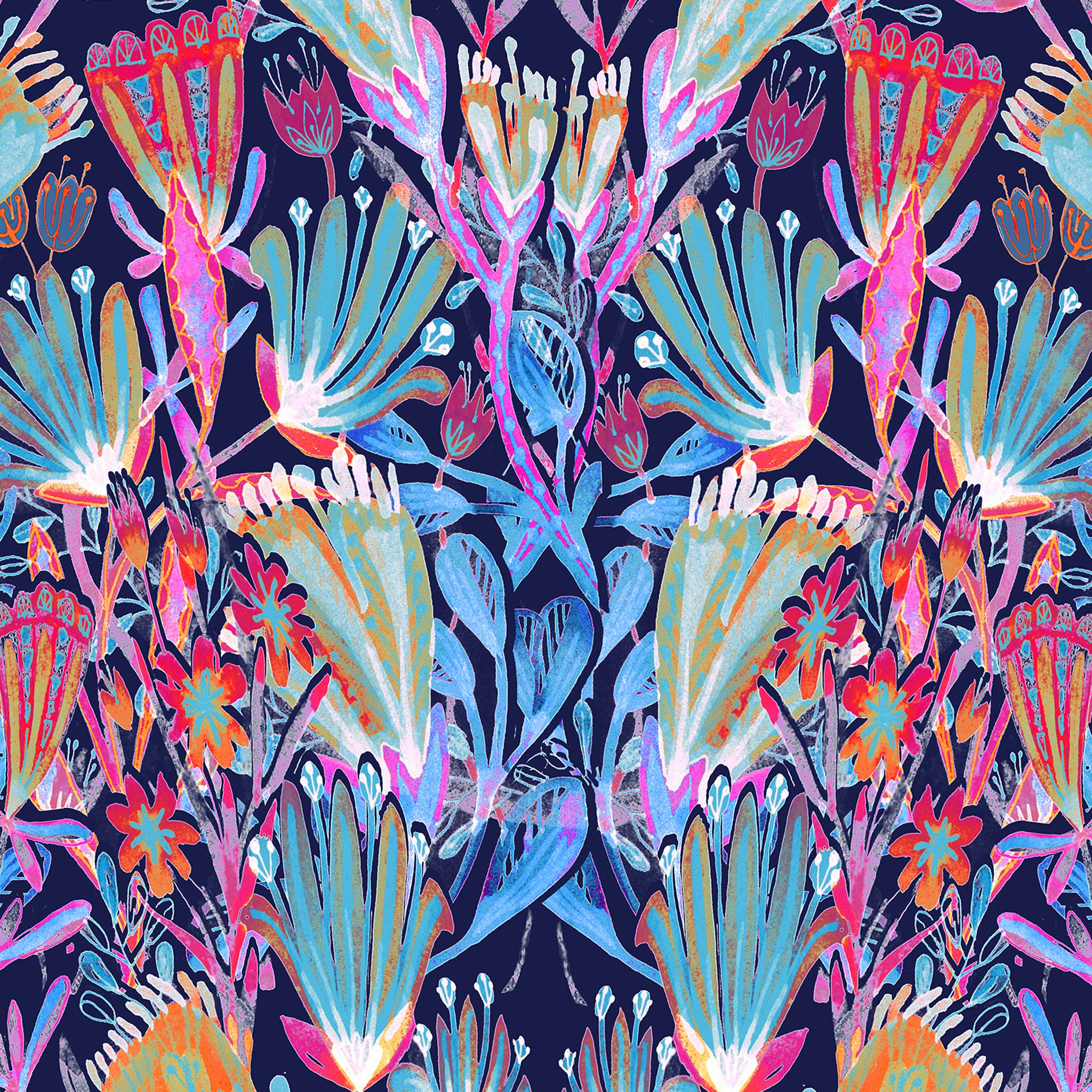Gift Wrap - "Festival Nights" COOL SUMMER Colourway