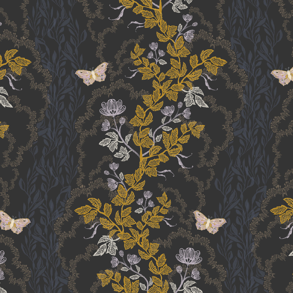 Gold Leaf Trellis Gift Wrap