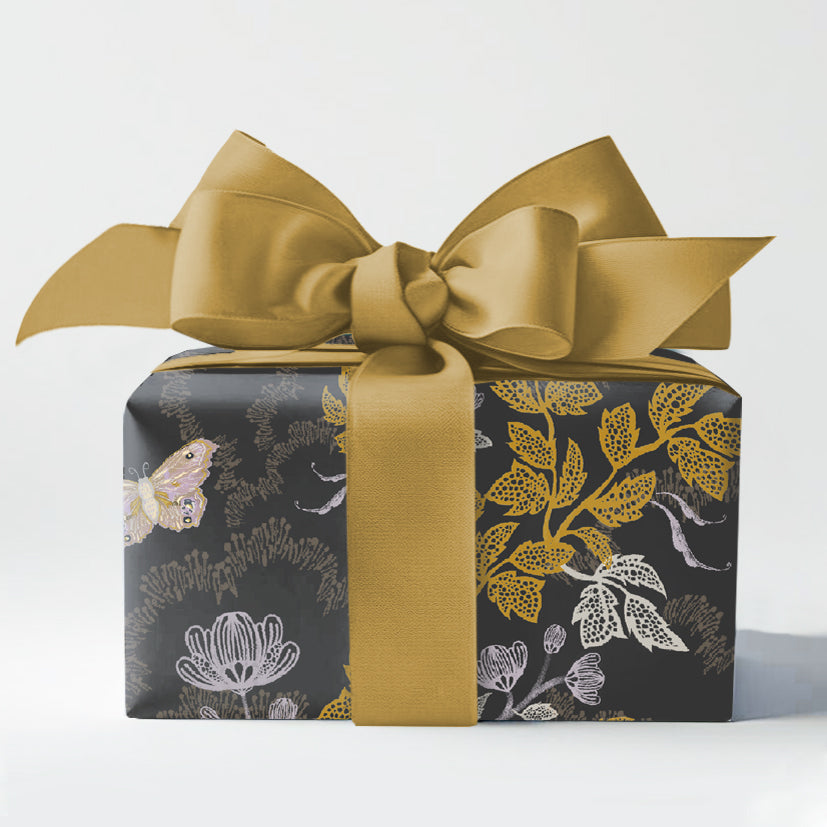Gold Leaf Trellis Gift Wrap