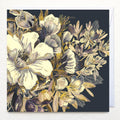 Greetings Card - "Gold and Cream Camellia Spray"