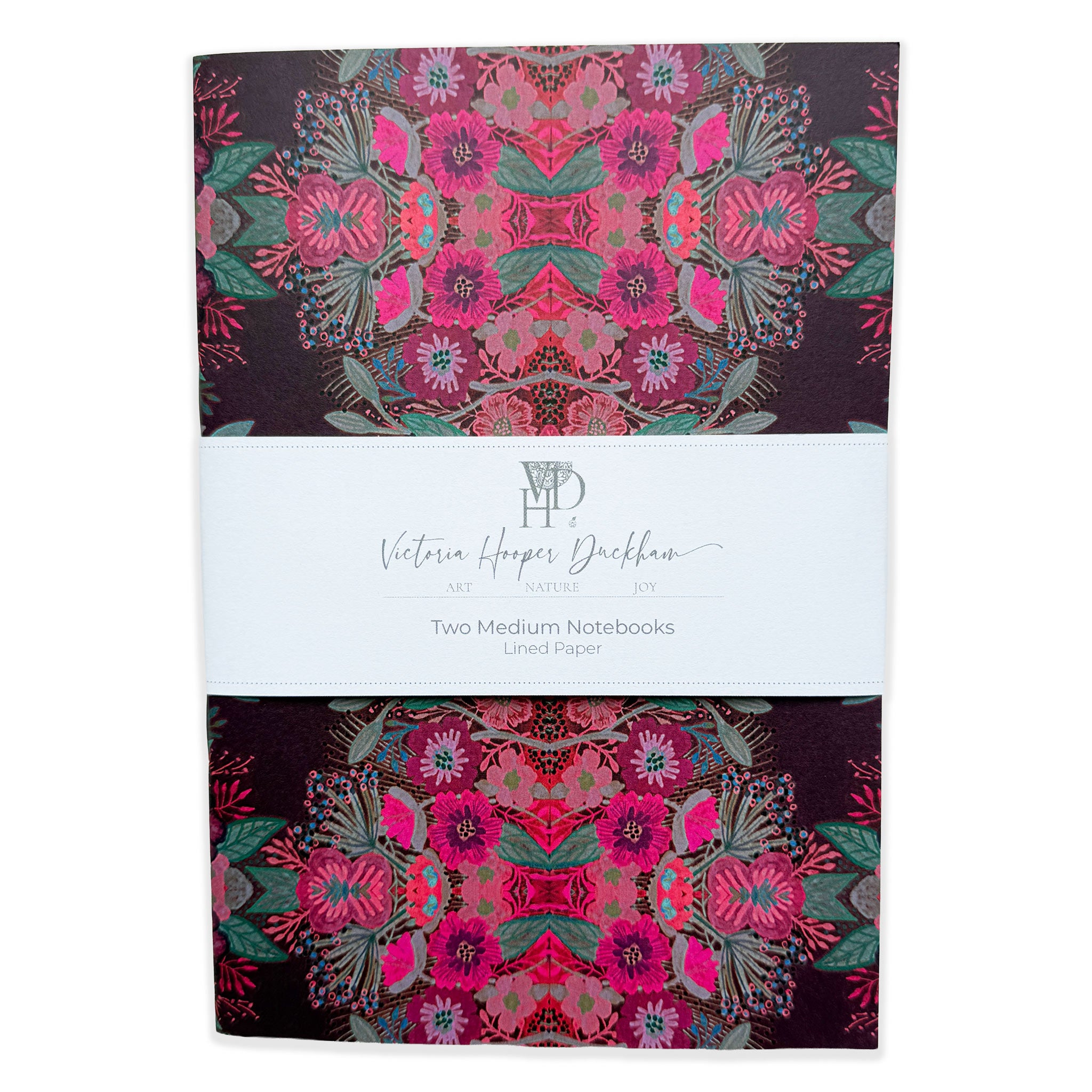 Medium Notebooks - "Gouache Flowers" Two pack