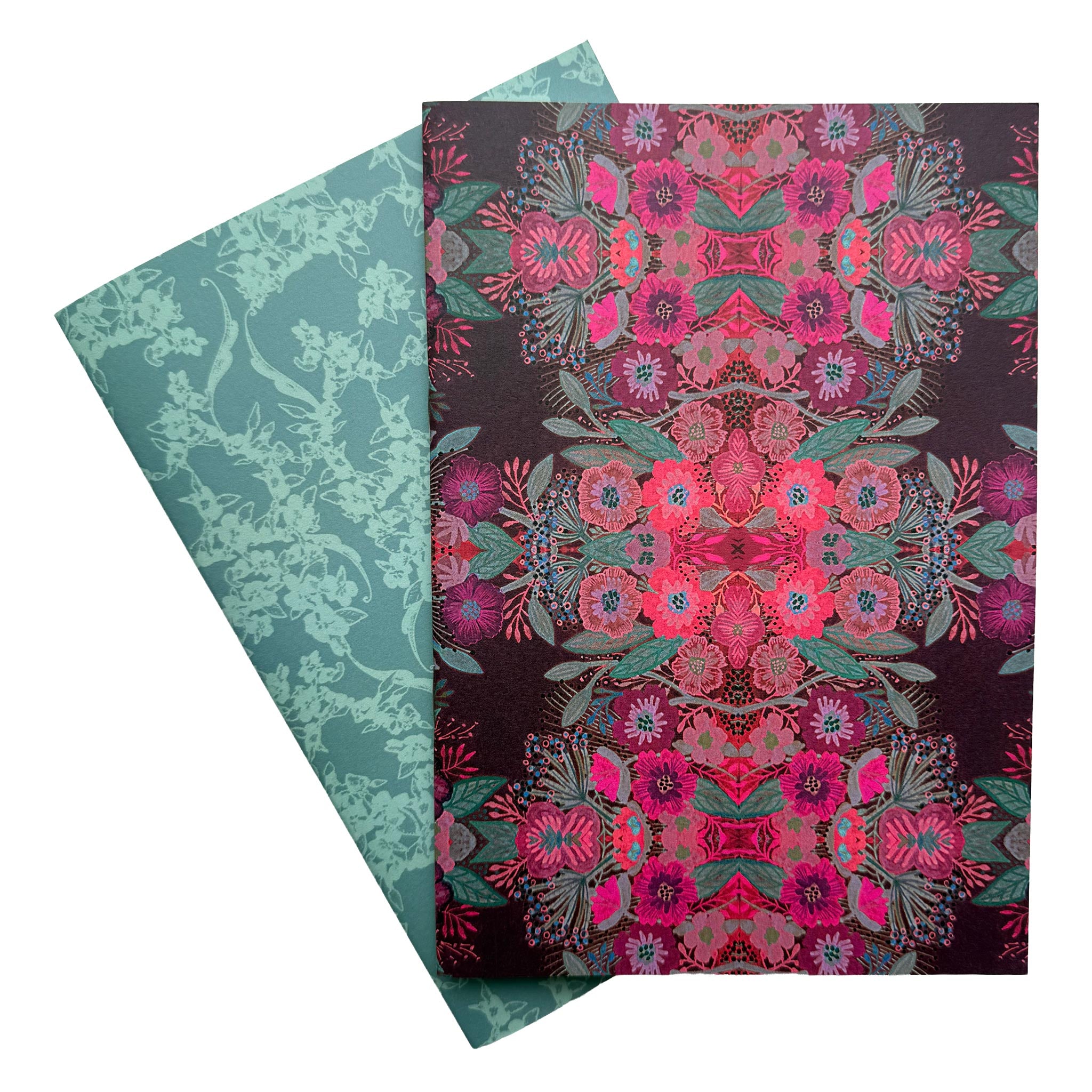 Medium Notebooks - "Gouache Flowers" Two pack
