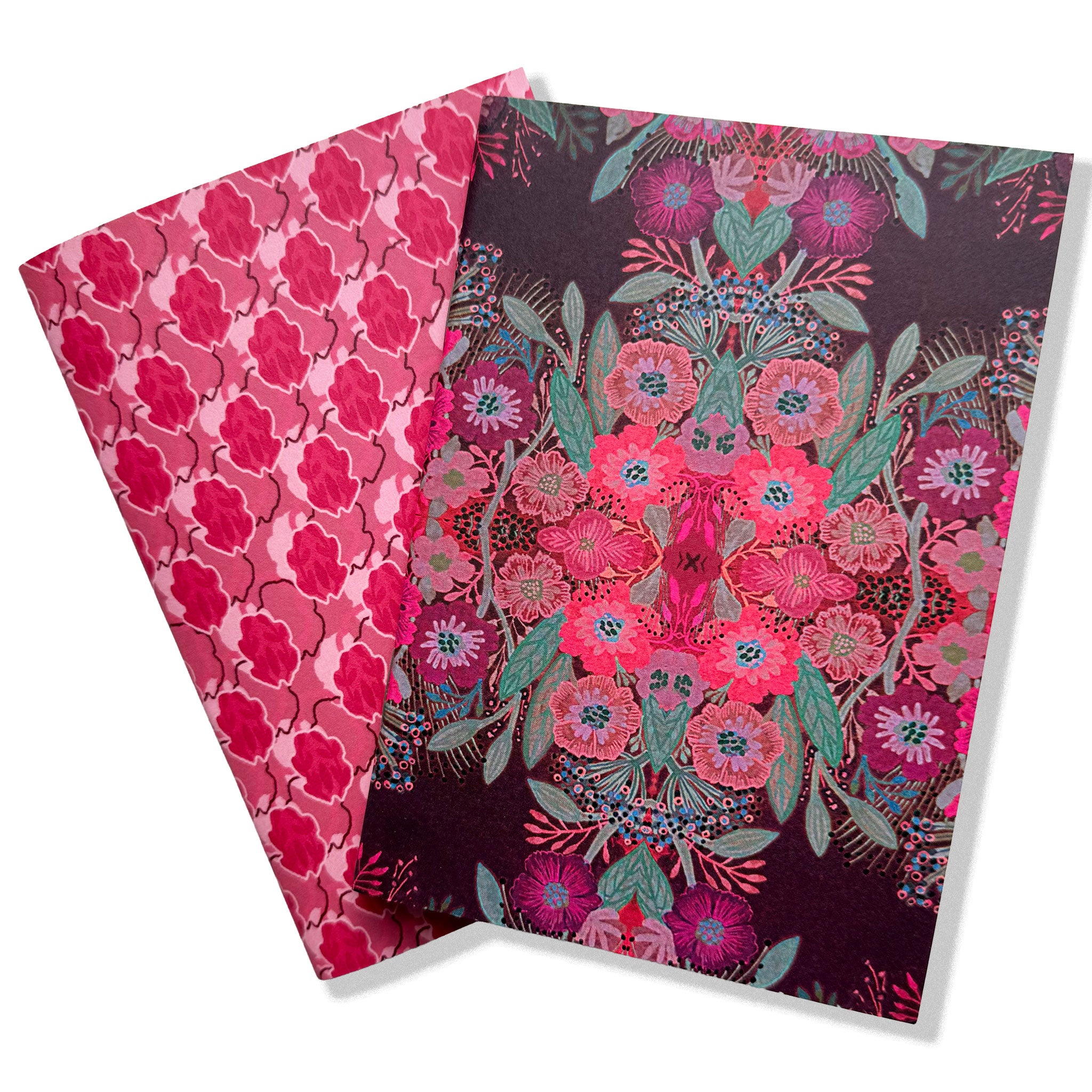 Small Notebooks - "Gouache Flowers"  Two pack