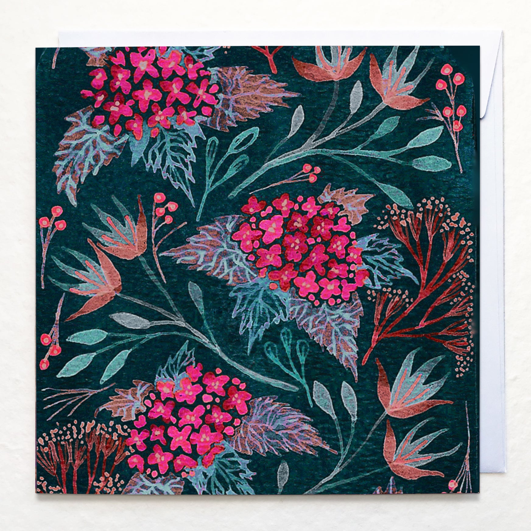 Greetings Card - "Hydrangea Posy"