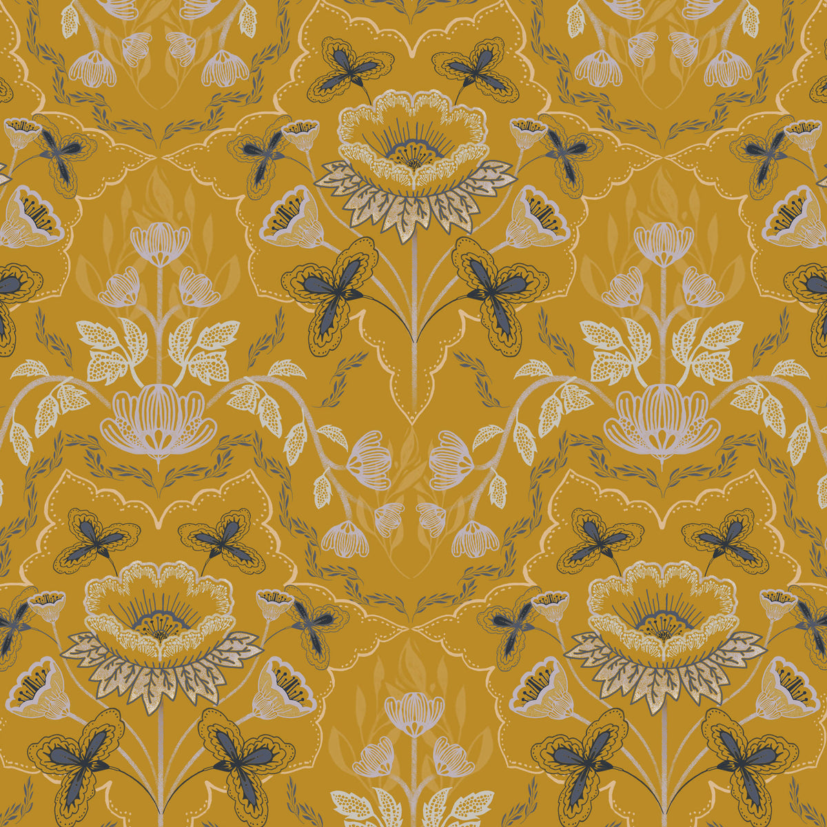 Gift Wrap - "Lace Flowers"