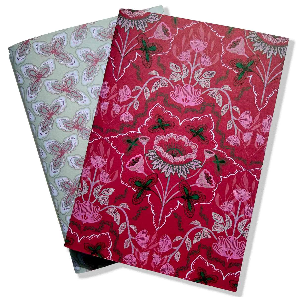 Small Notebooks - "Lace Flowers"  Two pack