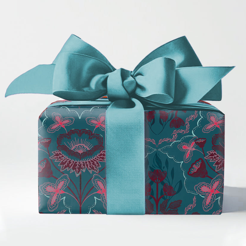 Gift Wrap - "Lace Flowers"