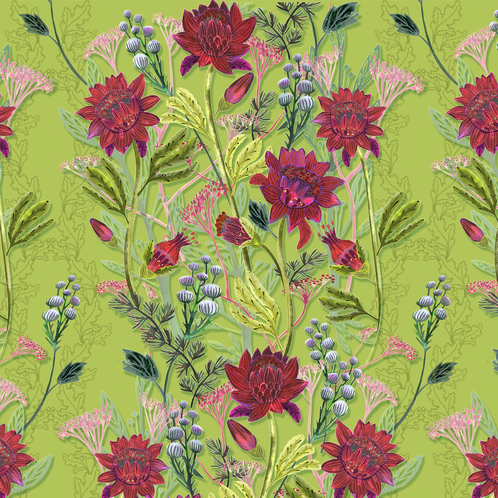 Gift Wrap - "Lush Flowers"