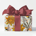 Golden Flowers Gift Wrap