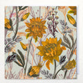 Greetings Card - "Gold Fantasy Flowers"