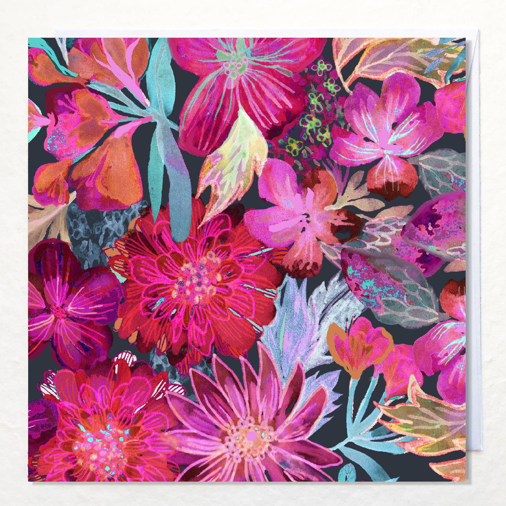 Greetings Card - "Pink Superflora"