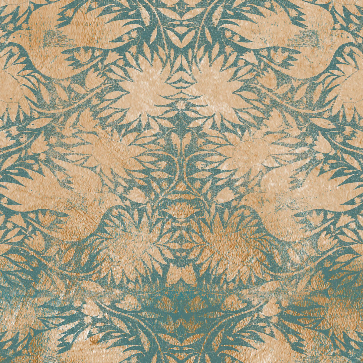 Radiant Bird Gift Wrap (Gold)