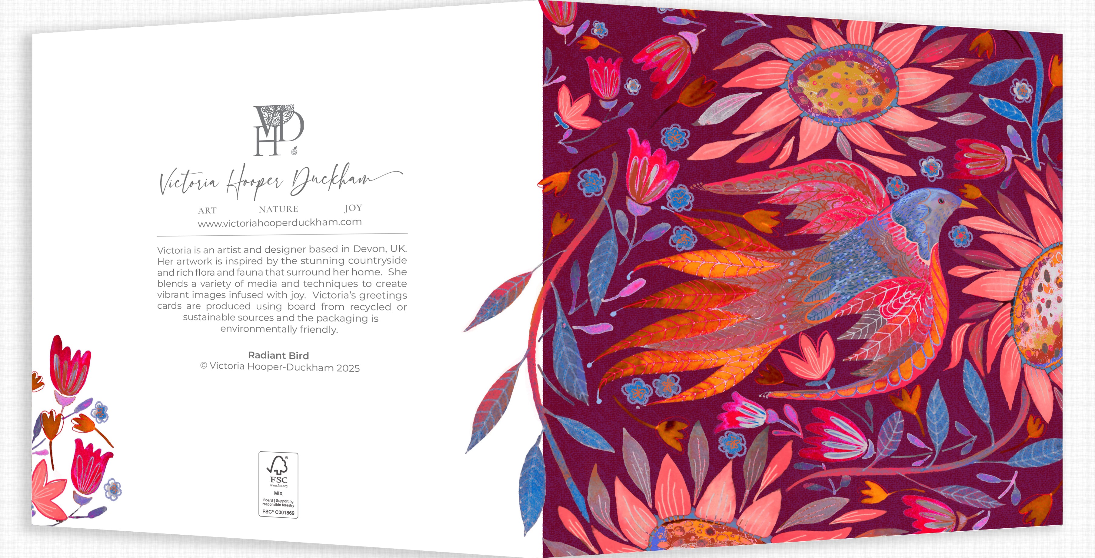 Greetings Card - "Radiant Bird"