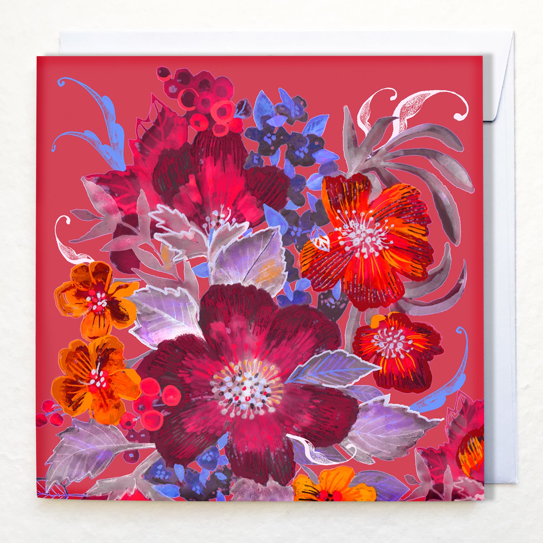 Greetings Card - "Anemone Spray"