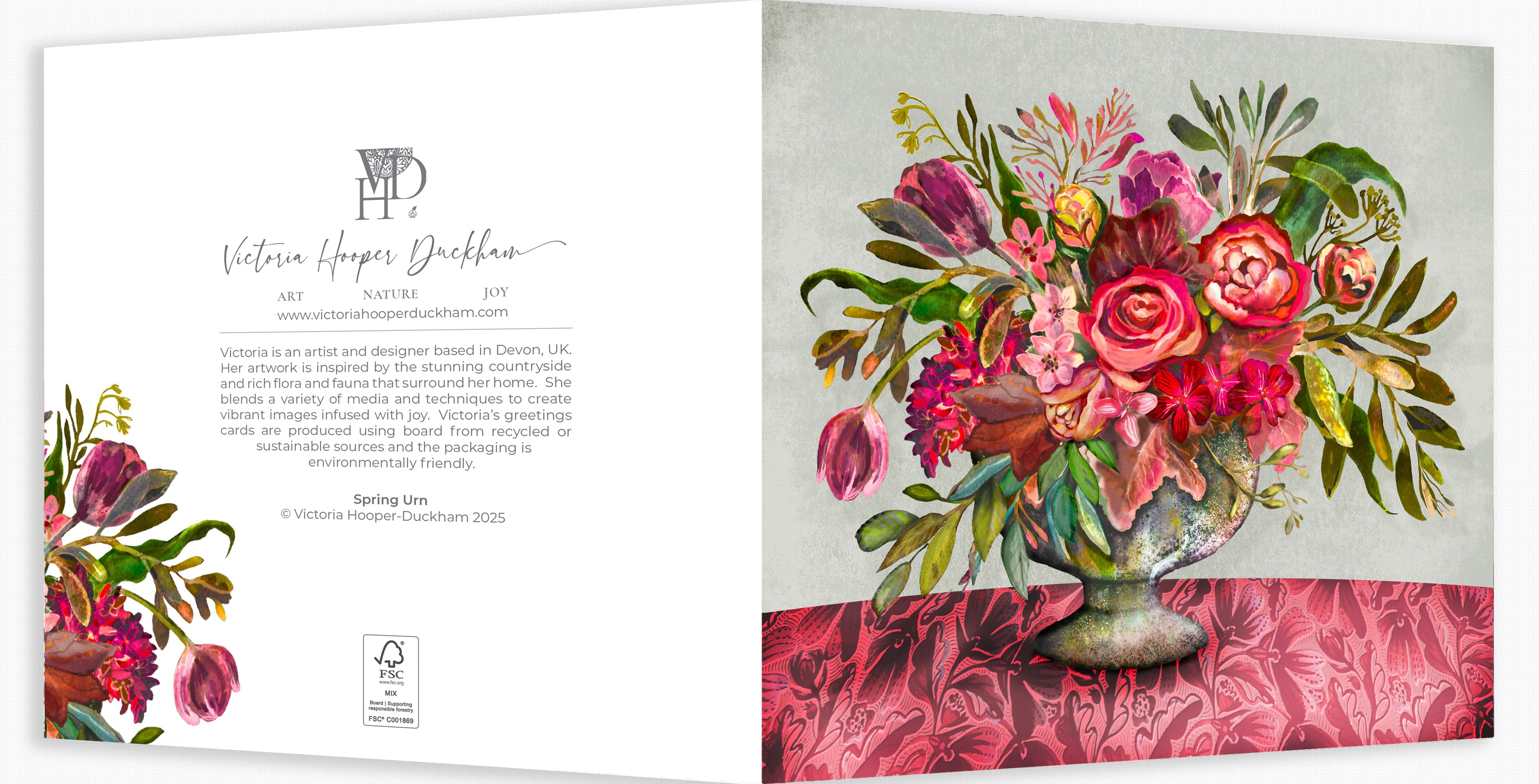 Greetings Card - "Spring Urn"