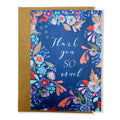 Greetings Card - "Folk Flowers Thank you SO Much"