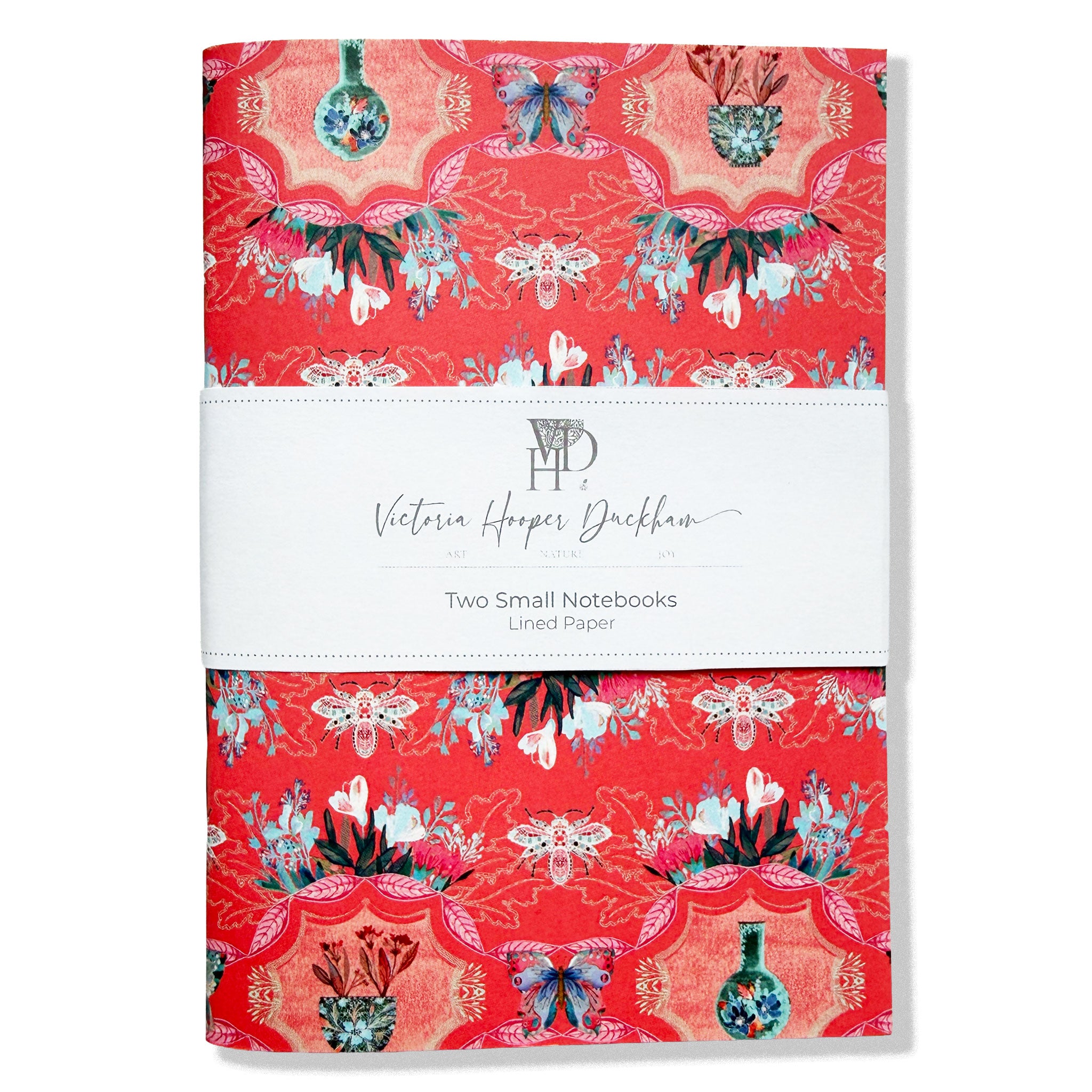 Small Notebooks - "Vase, Butterfly, Bug"  Two pack