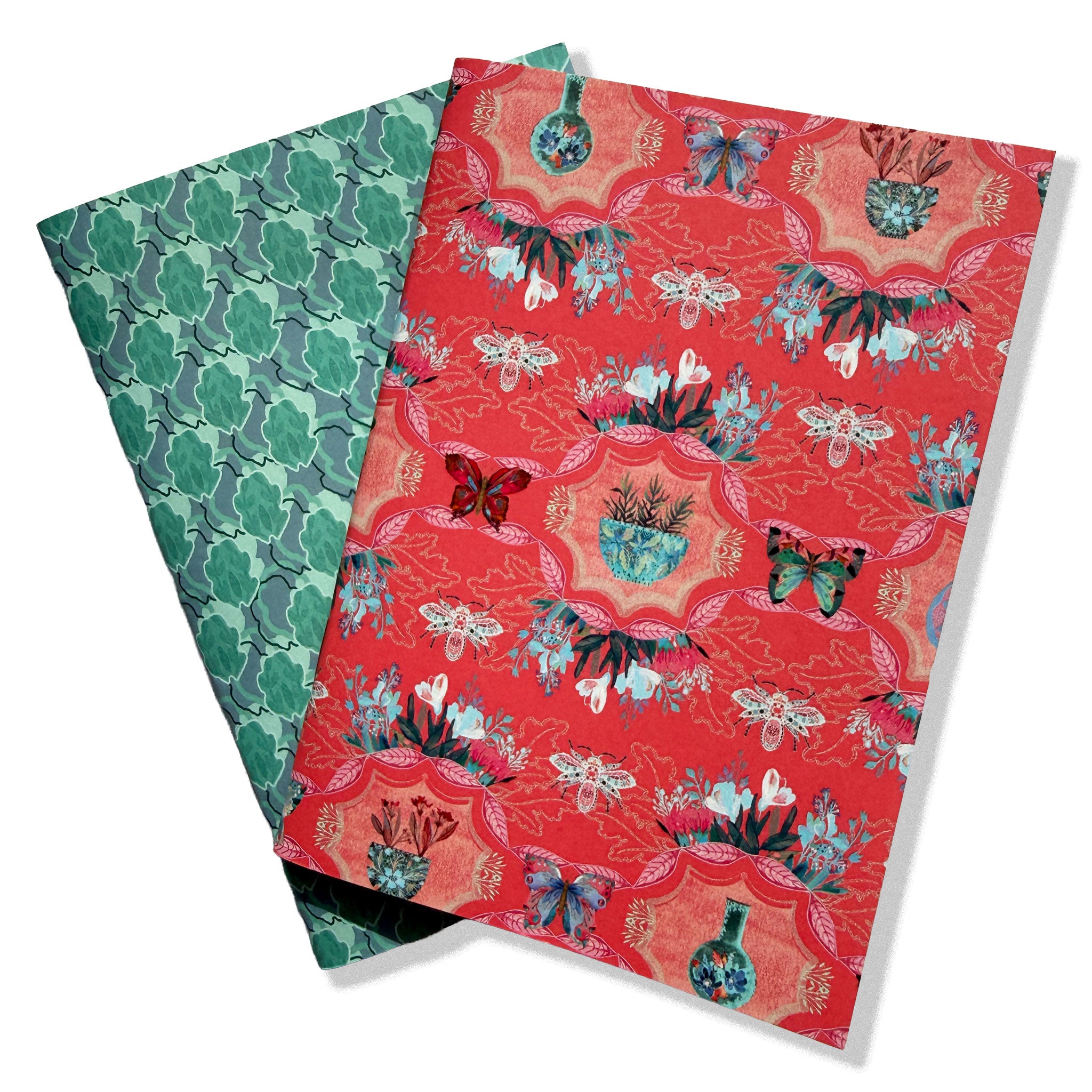 Small Notebooks - "Vase, Butterfly, Bug"  Two pack