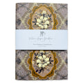 Medium Notebooks - "Gold and Cream Camellia Spray" Two pack