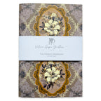 Medium Notebooks - "Gold and Cream Camellia Spray" Two pack